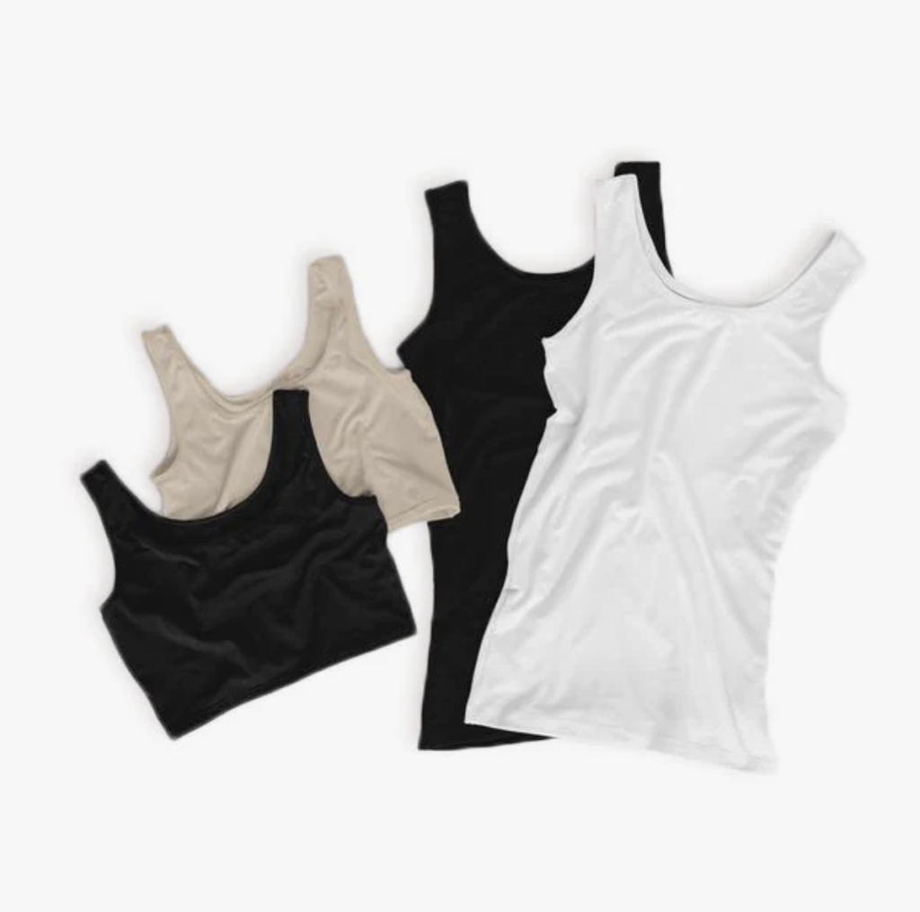 set of nursing bras and tanks
